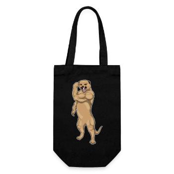 Meerkat Bodybuilder Bodybuilding Sport - Gift Bag for Bottles - black - Front