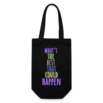 Whats The Best That Could Happen - Gift Bag for Bottles - black - Front