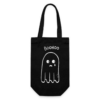 Boohoo Ghost (Weiß) - Geschenkbeutel für Flaschen - Schwarz - Vorne