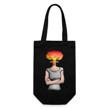 Face Fist3 - Gift Bag for Bottles - black - Front