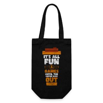 Morning grouch breakfast cappuccino energy - Gift Bag for Bottles - black - Front