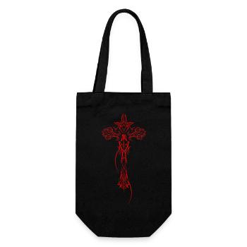 Cyber Crucifix Awesome Cybersigilism For Geometric - Geschenkbeutel für Flaschen - Schwarz - Vorne