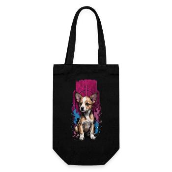 Adorable chiot Pembroke Welsh Corgi - Sac à bouteille - noir - Devant