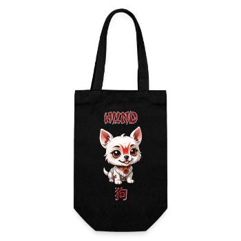Chien - Astrologie - Sac à bouteille - noir - Devant