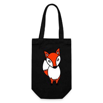 Fox Red Fox Wild Animal Clever Forest Inhabitants - Gift Bag for Bottles - black - Front