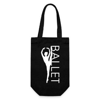 Ballett Frauen Ballerina Tanzen Geschenk Spruch - Geschenkbeutel für Flaschen - Schwarz - Vorne