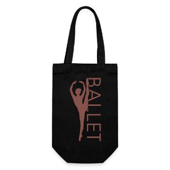 Ballerina Balletttänzerin Tanzen Ballett Geschenk - Geschenkbeutel für Flaschen - Schwarz - Vorne