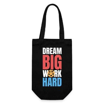 Rêver grand, travailler dur - Sac à bouteille - noir - Devant