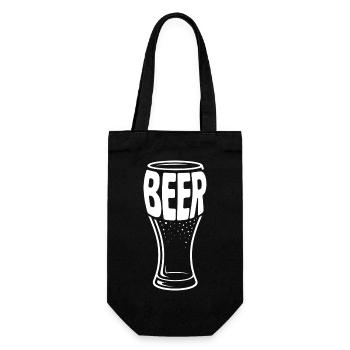 Beer - Funny Beer Logo Tshirt - Gift Bag for Bottles - black - Front