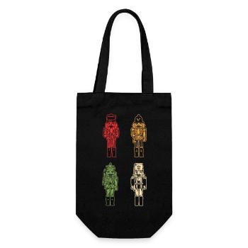 Santa Claus Nutcracker Christmas - Gift Bag for Bottles - black - Front