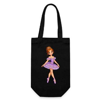 Lavendel Prinzessin Ballett Design - Geschenkbeutel für Flaschen - Schwarz - Vorne