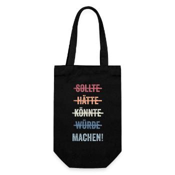 Sonniger Tag am Strand - Geschenkbeutel für Flaschen - Schwarz - Vorne