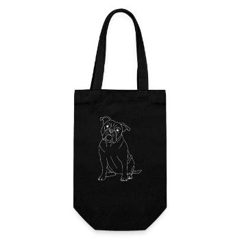 Old English Bulldog - Geschenkbeutel für Flaschen - Schwarz - Vorne