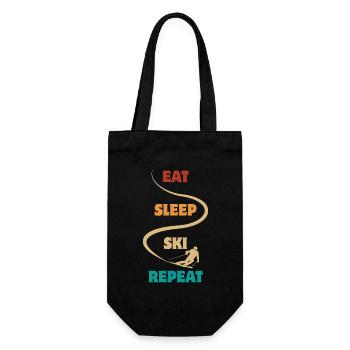 Eat Sleep Ski Repeat - Ski - Ski - Gift Bag for Bottles - black - Front