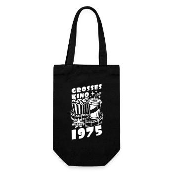 Großes Kino August 1975 Geburtstag Geschenk - Geschenkbeutel für Flaschen - Schwarz - Vorne