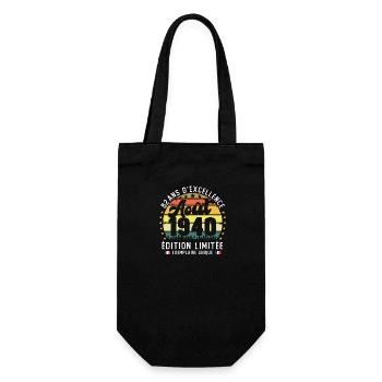 82 Ans Anniversaire Vintage Né en Août 1940 - Sac à bouteille - noir - Devant