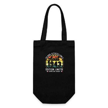 79 Ans Anniversaire Vintage Né en Août 1943 - Sac à bouteille - noir - Devant