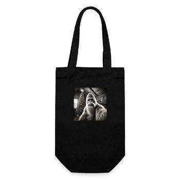 Funny Bigfoot Sasquatch Christmas - Gift Bag for Bottles - black - Front