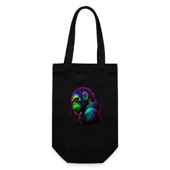 Monkey,Design,Neo,Comic - Gift Bag for Bottles - black - Front