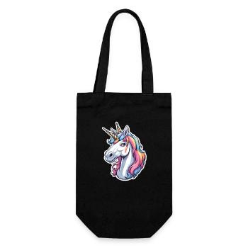 Merveille de licorne colorée - Sac à bouteille - noir - Devant
