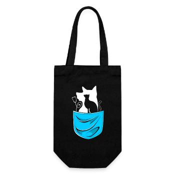 Veterinarian - Gift Bag for Bottles - black - Front