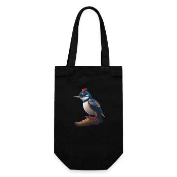Great spotted woodpecker - Gift Bag for Bottles - black - Front