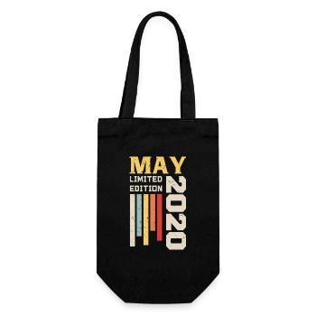 Mai 2020 - Cadeau anniversaire né en Mai 2020 Mai - Sac à bouteille - noir - Devant