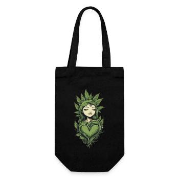 Coeur Plantes Esthétique Love Design - Sac à bouteille - noir - Devant