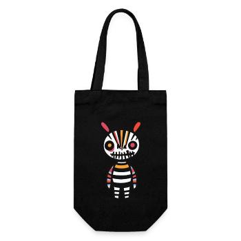 Zebra Halloween Comic Funny - Gift Bag for Bottles - black - Front