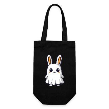 Bunny Halloween Comic Ghost - Gift Bag for Bottles - black - Front