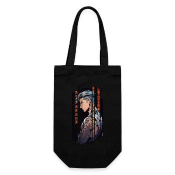 Orange Cyber Tattooed Man - Gift Bag for Bottles - black - Front