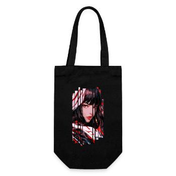 Cyborg Woman blanc kanji - Sac à bouteille - noir - Devant