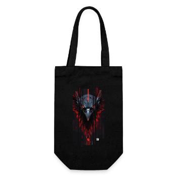Cyborg corbeau kanji rouge - Sac à bouteille - noir - Devant