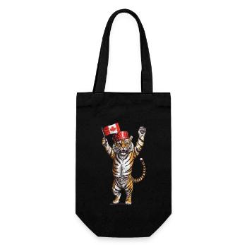 Tiger - Geschenkbeutel für Flaschen - Schwarz - Vorne