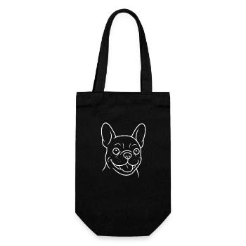 TinyPaws Black & White Edition Bulldogge Style w - Geschenkbeutel für Flaschen - Schwarz - Vorne