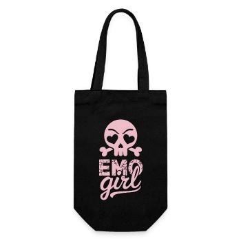 Emo Girl! - Geschenkbeutel für Flaschen - Schwarz - Vorne