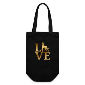 Love Great Dane - Gift Bag for Bottles - black - Front