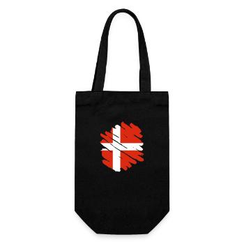 Dänemark Flagge Skandinavien Dänische Flagge Reise - Geschenkbeutel für Flaschen - Schwarz - Vorne