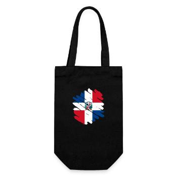 Dominikanische Republik Flagge Dom Rep Fahne Reise - Geschenkbeutel für Flaschen - Schwarz - Vorne