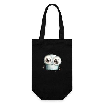 Cute Monster Watercolor - Gift Bag for Bottles - black - Front