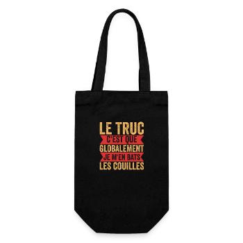 Le Truc C'est Que Globalement Je M'en Les Couilles - Sac à bouteille - noir - Devant