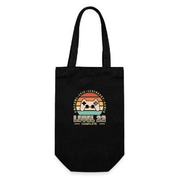 Level 22 - Gift Bag for Bottles - black - Front