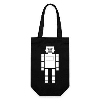 Mister Roboto the Robot - Gift Bag for Bottles - black - Front