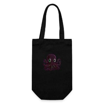 happy pink octopus - Geschenkbeutel für Flaschen - Schwarz - Vorne