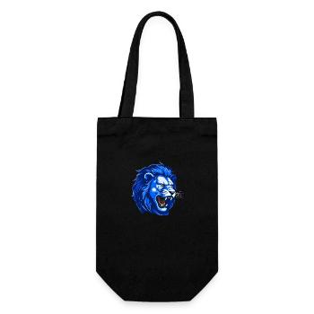 Lion Head Blue Lion Head - Gift Bag for Bottles - black - Front