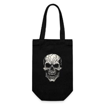 Noir à trait de crâne - Sac à bouteille - noir - Devant
