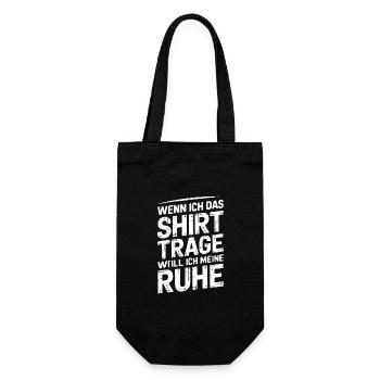 Lasst mir meine Ruhe - nicht stören - Geschenkbeutel für Flaschen - Schwarz - Vorne