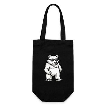 Polar Bear Cool Comic - Gift Bag for Bottles - black - Front