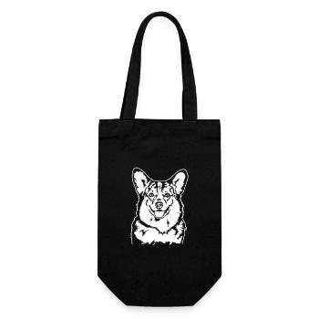 Gallois Corgi Portrait Chien Portrait Chiens Wilsigns - Sac à bouteille - noir - Devant