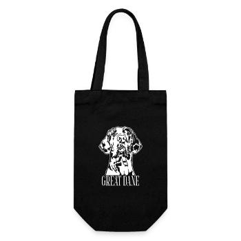 Great Dane Harlequin Portrait Dogs Wilsigns - Gift Bag for Bottles - black - Front